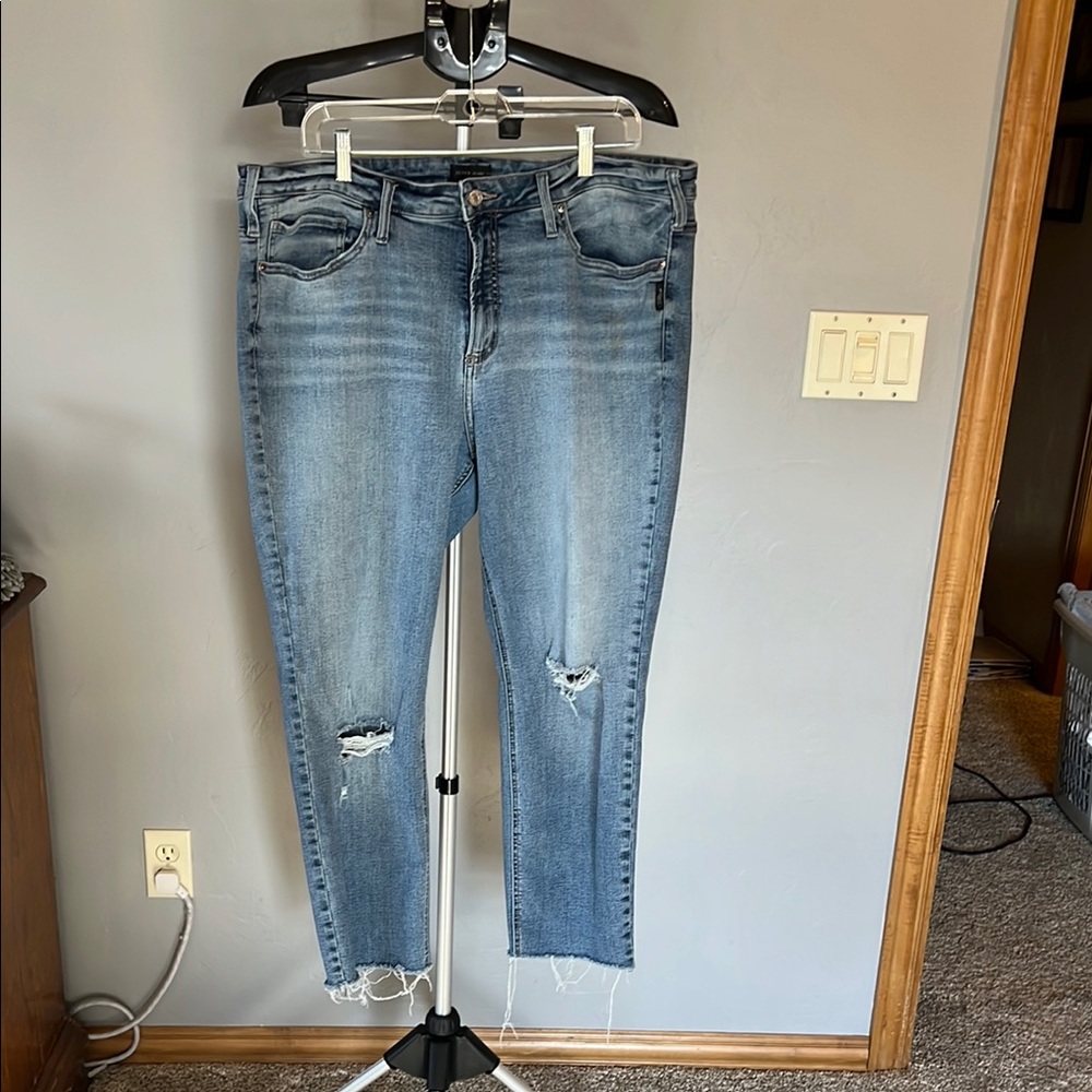 Silver Jeans Company  Blue Distressed Jeans- Ankle Length (17)